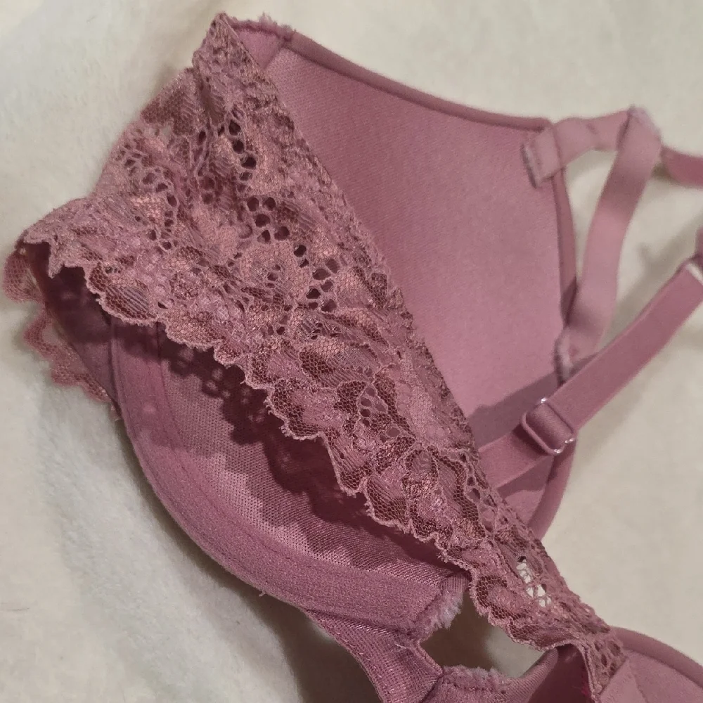 La SENZA Lace Trimmed Bra in Dusty Pink - Picture 3 of 7